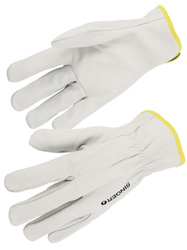 Handschuh aus Rindsglattleder. Gummizug.Mit aramidgarn genäht