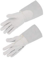 Leather glove. Full goat grain palm andback of hand. 15 cm split leather cuff