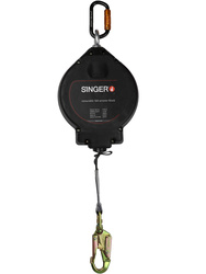 Retractable fall arrester with polyesterstrap