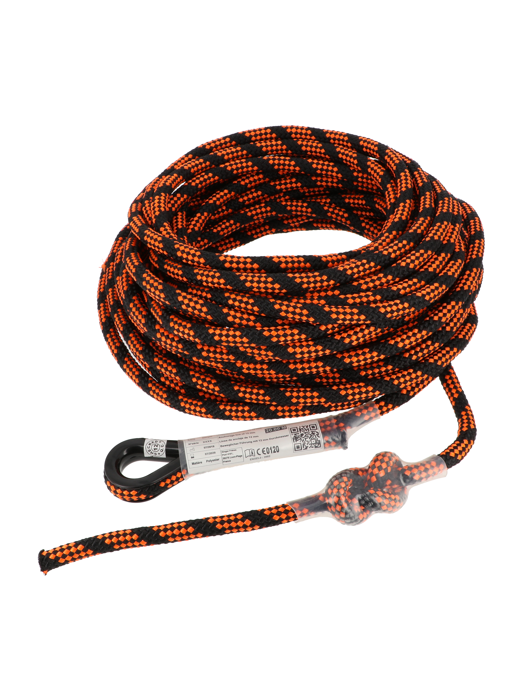 Wat mensen betreft knuffel betrouwbaarheid Artikel - Ankerlijn in gevlochten polyester touw.Diameter: 12 mm. Lengte:  20 meter