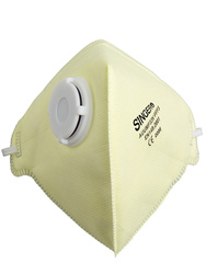 Vertical fold-flat valved respirator. FFP3 NR. Display box of 20 pieces.