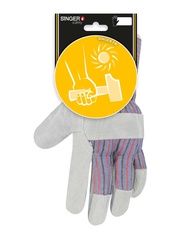 Handschuh mit Innenhand aus Rinderspaltleder.