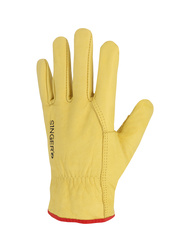 All yellow cow grain leather glove. Fully fleece lined.