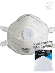 Respirator. FFP3 NR D Standard with valve (+ Dolomite). Blister pax of 2 pieces.