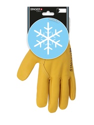 Guanti in pelle di bovino pieno fiore. Pelliccia acrilica spessa