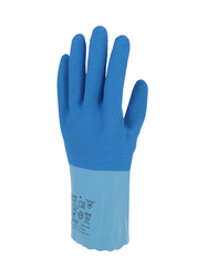 Latex glove. Coton interlock liner. Rough finish palm. 30 cm length.
