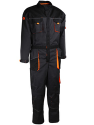 One zip work coverall. 65% polyester / 35% cotton. 245 gsm.