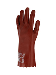 P.V.C gloves. Smooth finish. Single dipped. 35 cm.