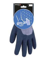 Latex handschoen. Coating voor knokkels.Polyester voering. 10 gauge.