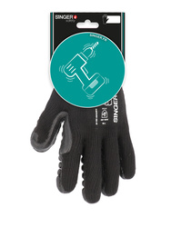 Anti-vibration glove. With rubber foam blocks on palm. 7 gauge.