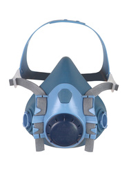 Demi-masque respiratoire en silicone. Conçu pour adapter 2 filtres à baïonnette