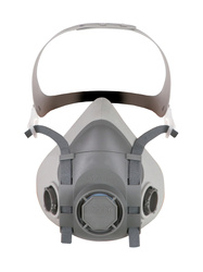 Demi-masque respiratoire en TPR. Conçu pour adapter 2 filtres à baïonnette