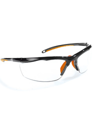 Ultradunne en -lichte, kleurloze veiligheidsbril. Gewicht 24 g.