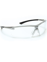 Kleurloze, elegante, anti-condens veiligheidsbril.