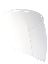 Clear PC visor. Tested against the shortcircuit electric arc.