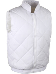 Polyester/cotton waiscoat. High collar.Padded polyester 200 gsm