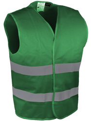 Vest with retro-reflective tapes.