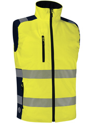 Hoge zichtbaarheid bodywarmer. Past in onze parka PREMIA