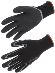 seamless knitted glove. Double coating,gauge 15.
