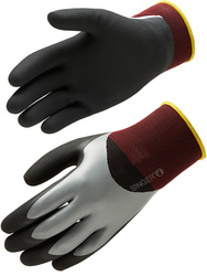 Polyamide handschoenen. Dubbele nitril coating. 18 gauge.