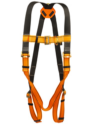 Two attachments: (dorsal and frontal). Adjustable shoulder and thigh straps.