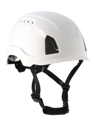 White ventilated protective helmet. EN 397 & EN 12492. EPP inner shell