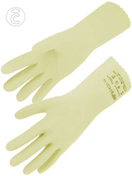 Latex glove. Unsupported. Unflocked. 280mm length.