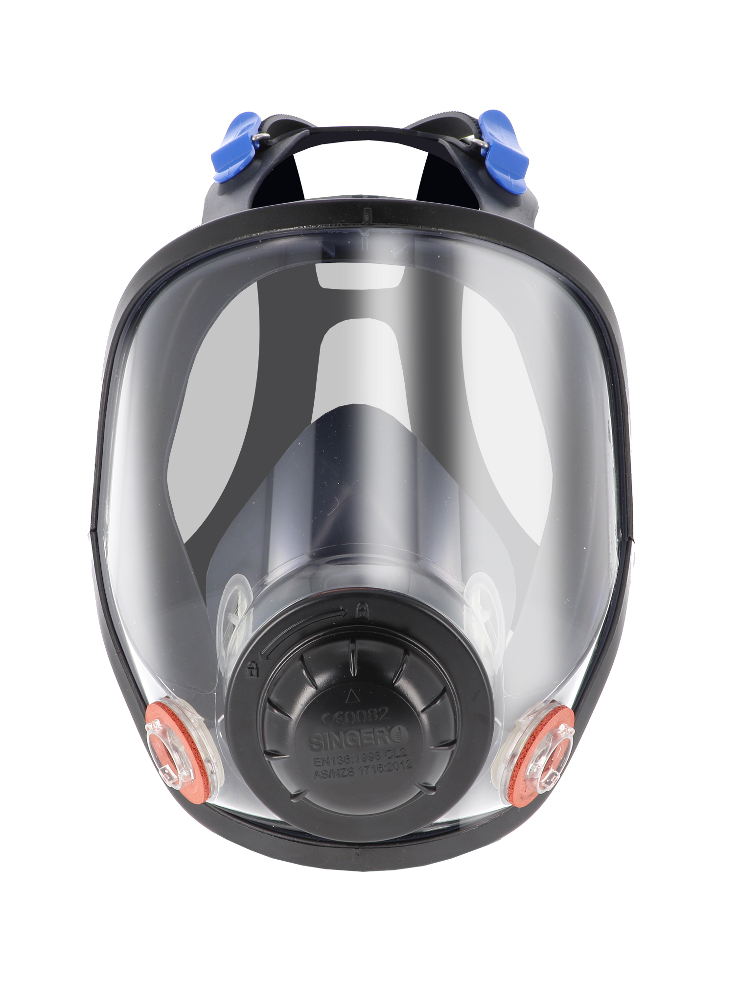 Item Silicone twin filter full face mask. Designed to fit two bayonet ...