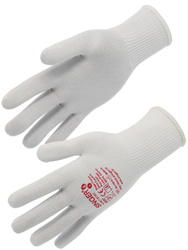 Beschermende handschoenen van elastischepolyamide. Zonder coating.