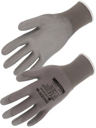 Polyurethan(PU)-Handschuhe. Nahtloser Polyamid-Träger. Gauge 15 gestrickt.