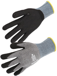 Gant nitrile mousse. Dos aéré. Jauge 15.Picots nitrile sur la paume