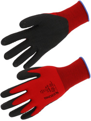 PVC CFT-Handschuhe Nahtloser Polyamid-Träger. PVC-Punktnoppen auf der Handinnen