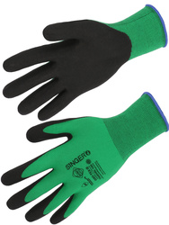 PVC CFT-Handschuhe Nahtloser Polyamid-Träger. 15 Gauge gestrick