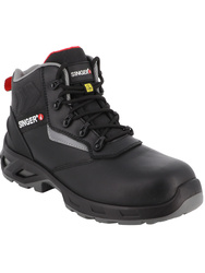 Zapato alto de seguridad, sin metal. Cuero todo flor hidrófugo. ESD