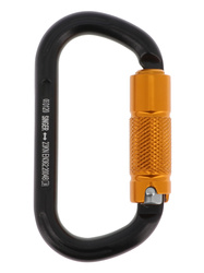 Moschettone in alluminio a tripla azione; apertura 14 mm.