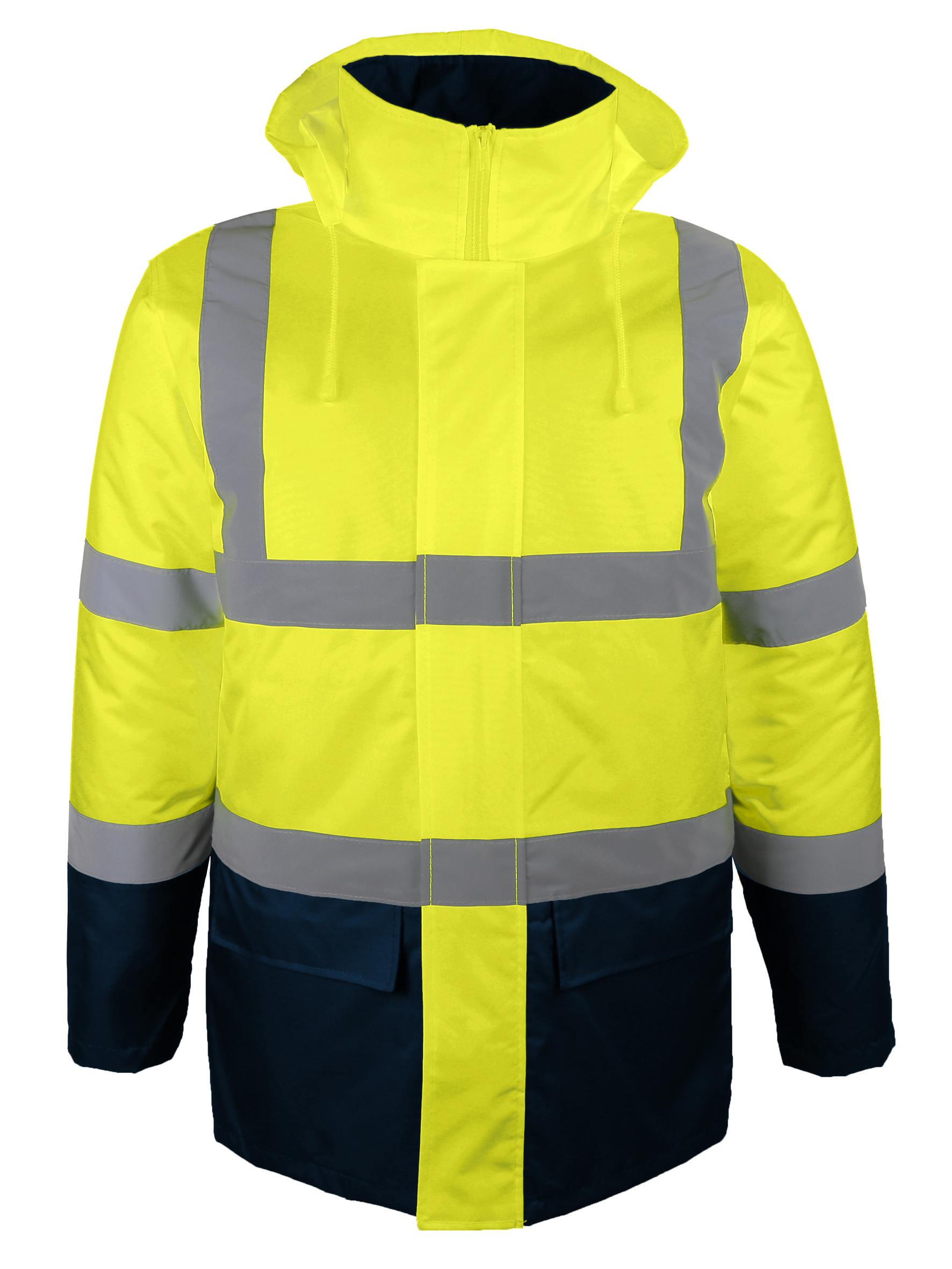 Item Two tone high visibility parka.