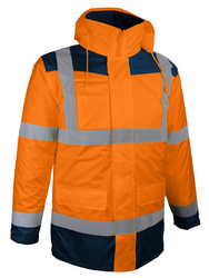 5x1 high visibility parka. With detachable long sleeves vest.