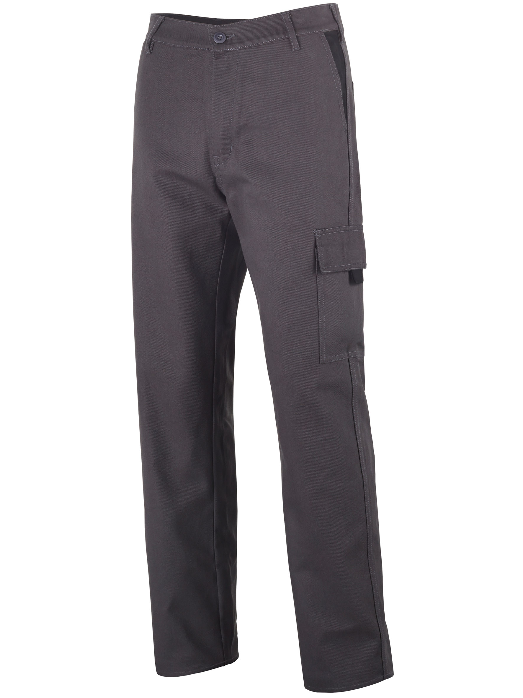 Articulo Pantalón de trabajo. 100% algodón. 300g/m². Cinza/ preto.
