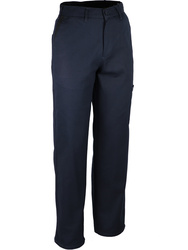 Work trousers. 100% cotton. 300 gsm. Blue ink / black. Multi-risks.