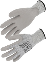 HDPE-Handschuhe. Schnittschutz D. Innenhand mit Polyurethan (PU) beschichtet. Ga