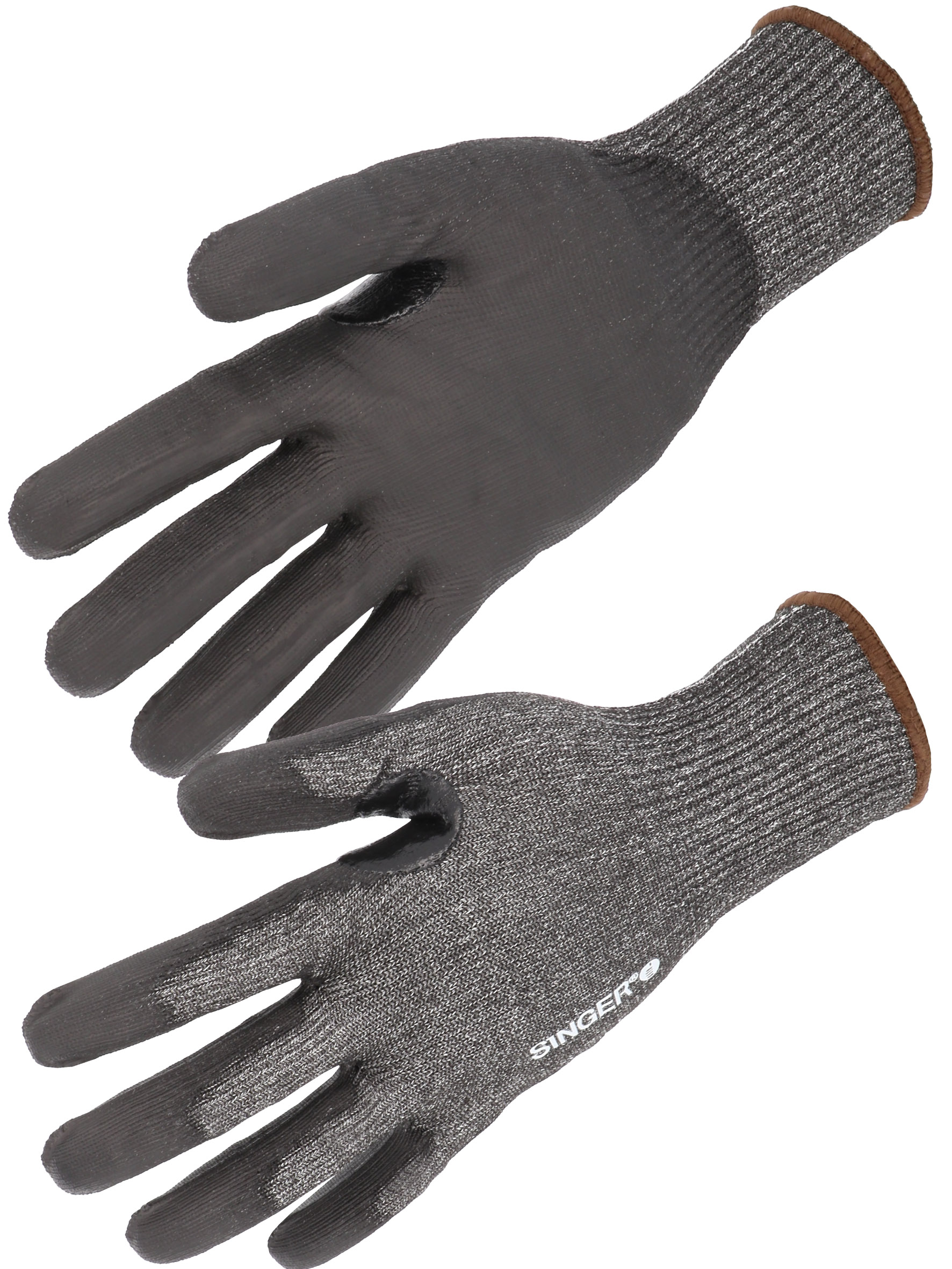 Item PEHD glove. Cut level F. Polyurethane coating.