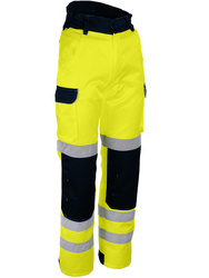 High visibility work trousers. Cotton/polyester 280 gsm.