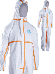 Combinaison de protection chimique. Type4, 5 & 6. PP MICROPOREUX. 65 g/m²