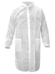 Polypropylene lab coat. Under individualpolybag.