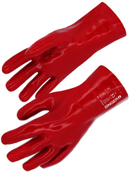 Guantes de protección en PVC con soportealgodón. 270 mm