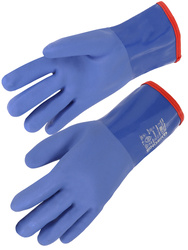 P.V.C-Handschuhe. Dreifache Beschichtung. Herausnehmbarer warmer Futterhandschuh