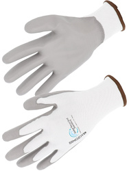 Polyester recycled gloves with elastaneand PU coated palm