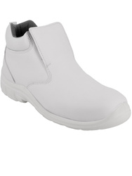 Chaussure haute de sécurité en microfibre.
