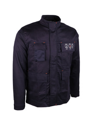 Fire retardant protective jacket. 350 gsm. Blue colour.