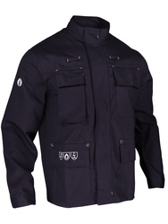 Chaqueta de protección retardantes de flamas. 350 g/m². Color azul.